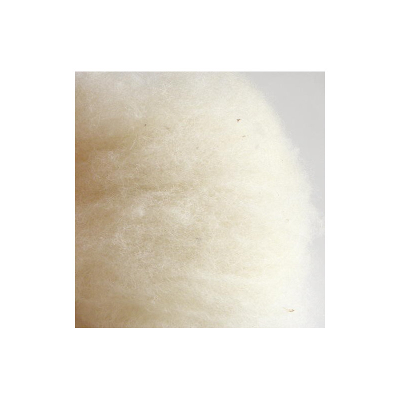 Organic carded wool with Lanolin