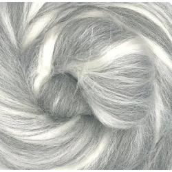 Grey Merino Wool / extra bleached tussah silk